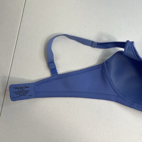 Vanity Fair 36C Bra Body Caress Full Coverage Wireless 72335 Convertible Blue - Picture 12 of 13